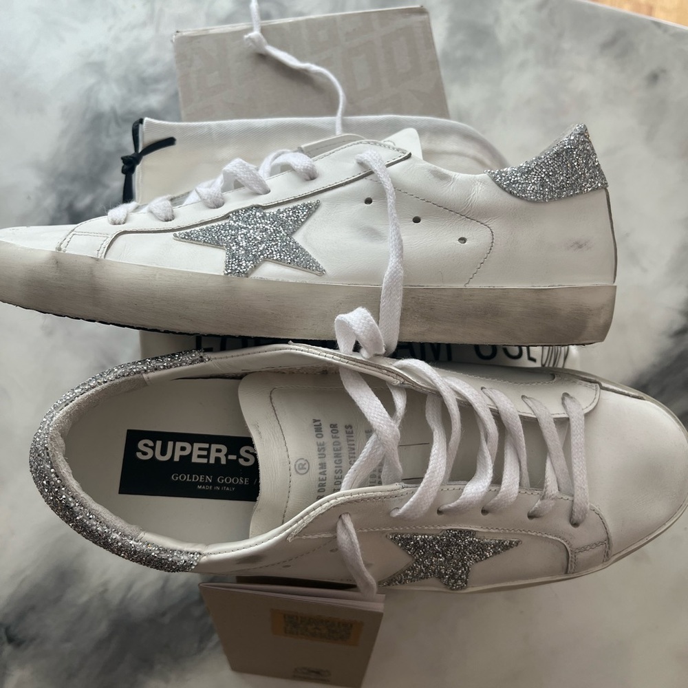 Superstar Golden Goose Crystal Leather Sneakers 41